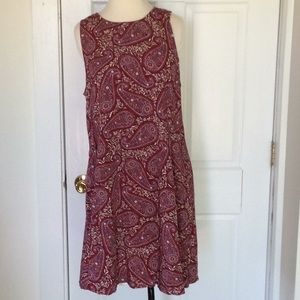 Burgundy paisley summer dress